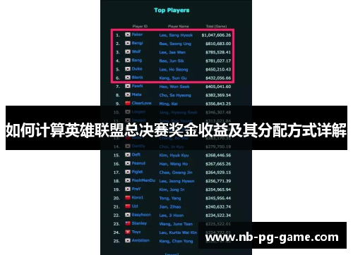 如何计算英雄联盟总决赛奖金收益及其分配方式详解