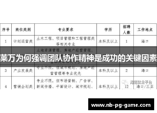 莱万为何强调团队协作精神是成功的关键因素